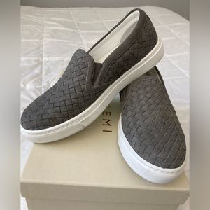 M Gemi Cerchio Leather Woven Slip on Sneakers 38